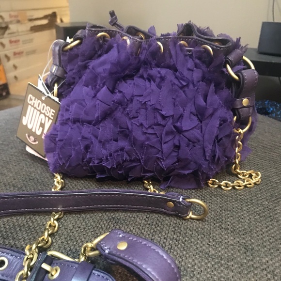 Juicy Couture evening bag chiffon tissue grape NWT - Picture 2 of 8